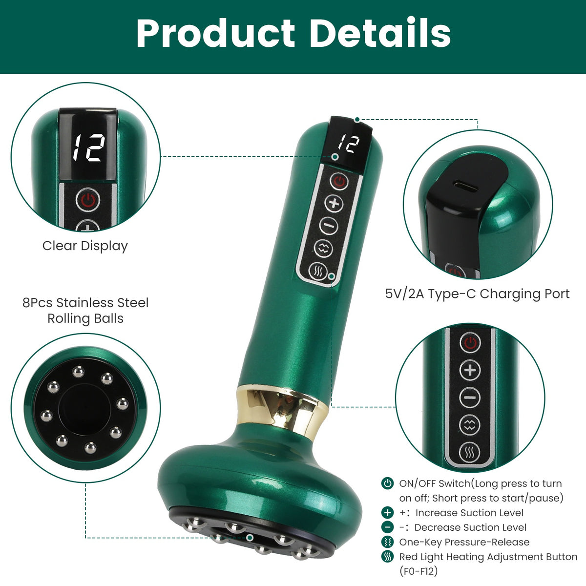 Nuvelia Anti-Cellulite Vacuum Massager — product detail view 11