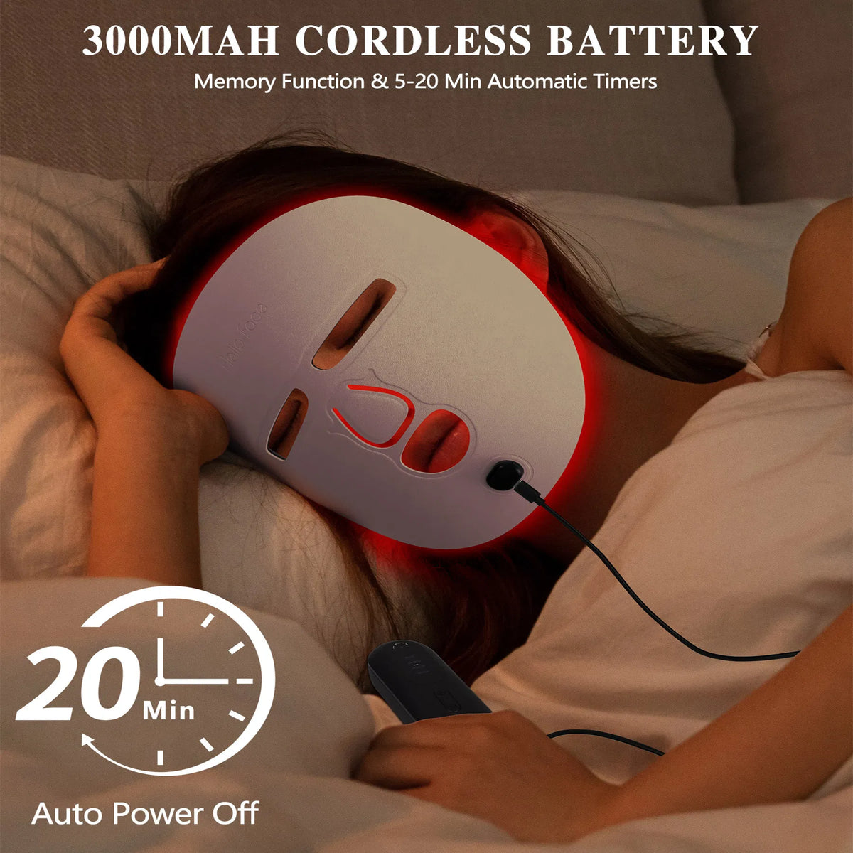 Nuvelia LED Light Therapy Mask – in use
