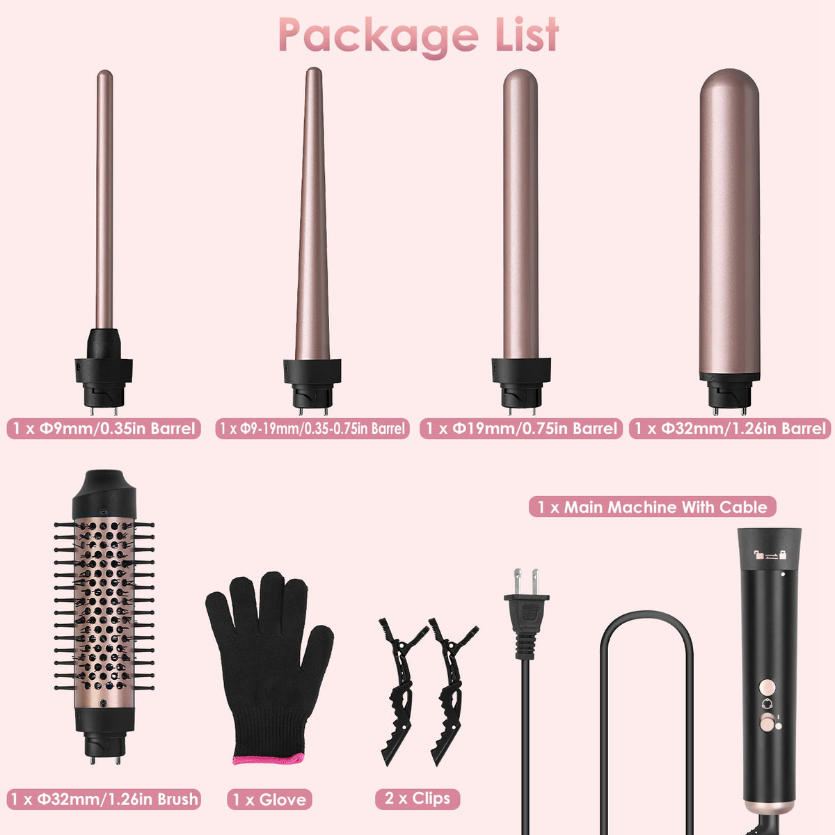 Nuvelia 5-in-1 Curling Wand Set — product detail view 8