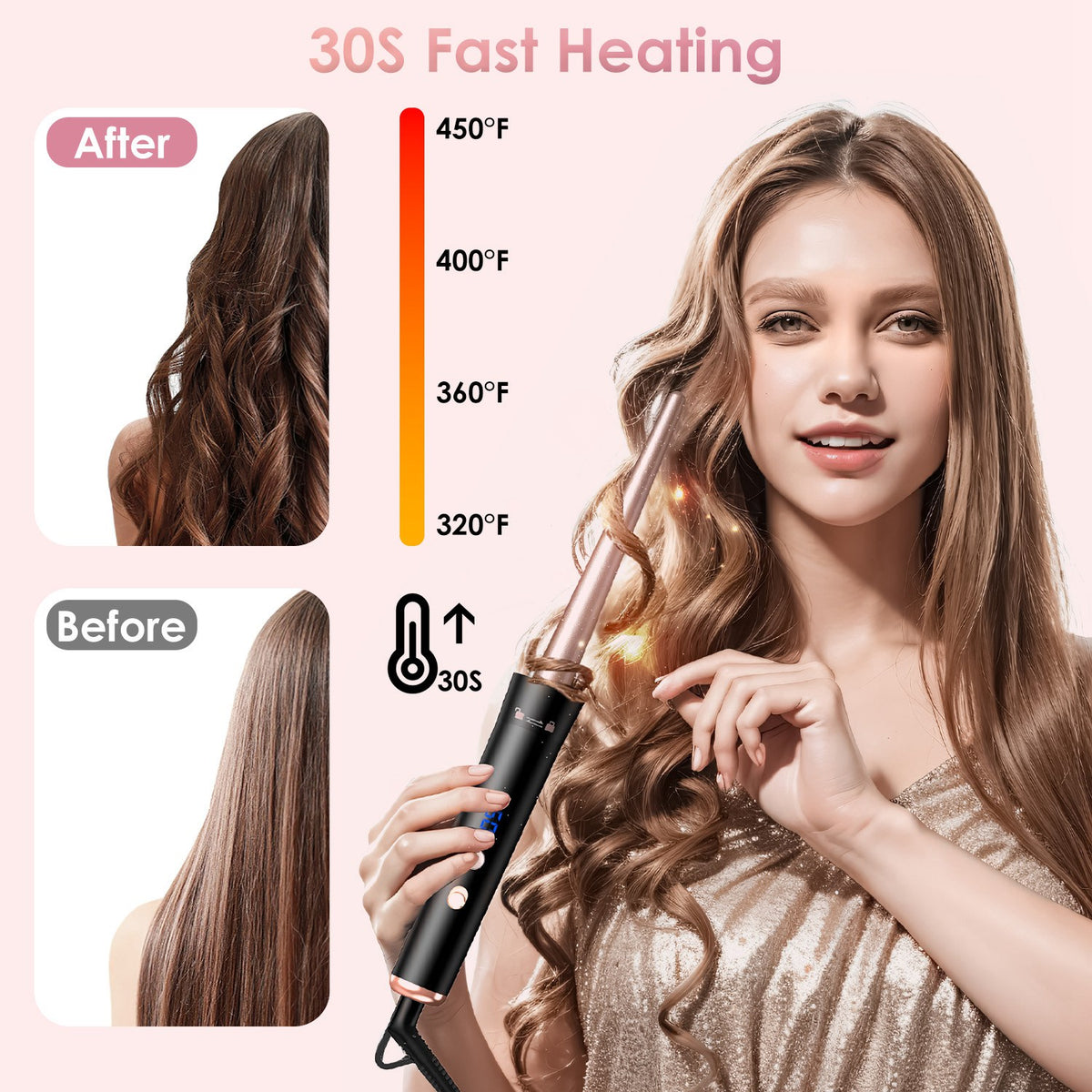 Nuvelia 5-in-1 Curling Wand Set — product detail view 11