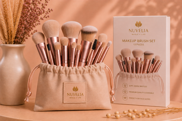 Nuvelia Soft-Touch Makeup Brush Set, 13 Pieces – product photo