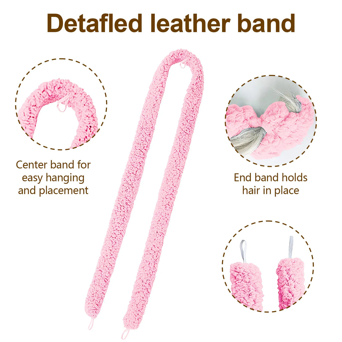 Nuvelia Satin Heatless Hair Curler – detail view