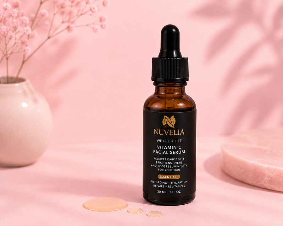 Nuvelia Vitamin C Brightening Serum – in use