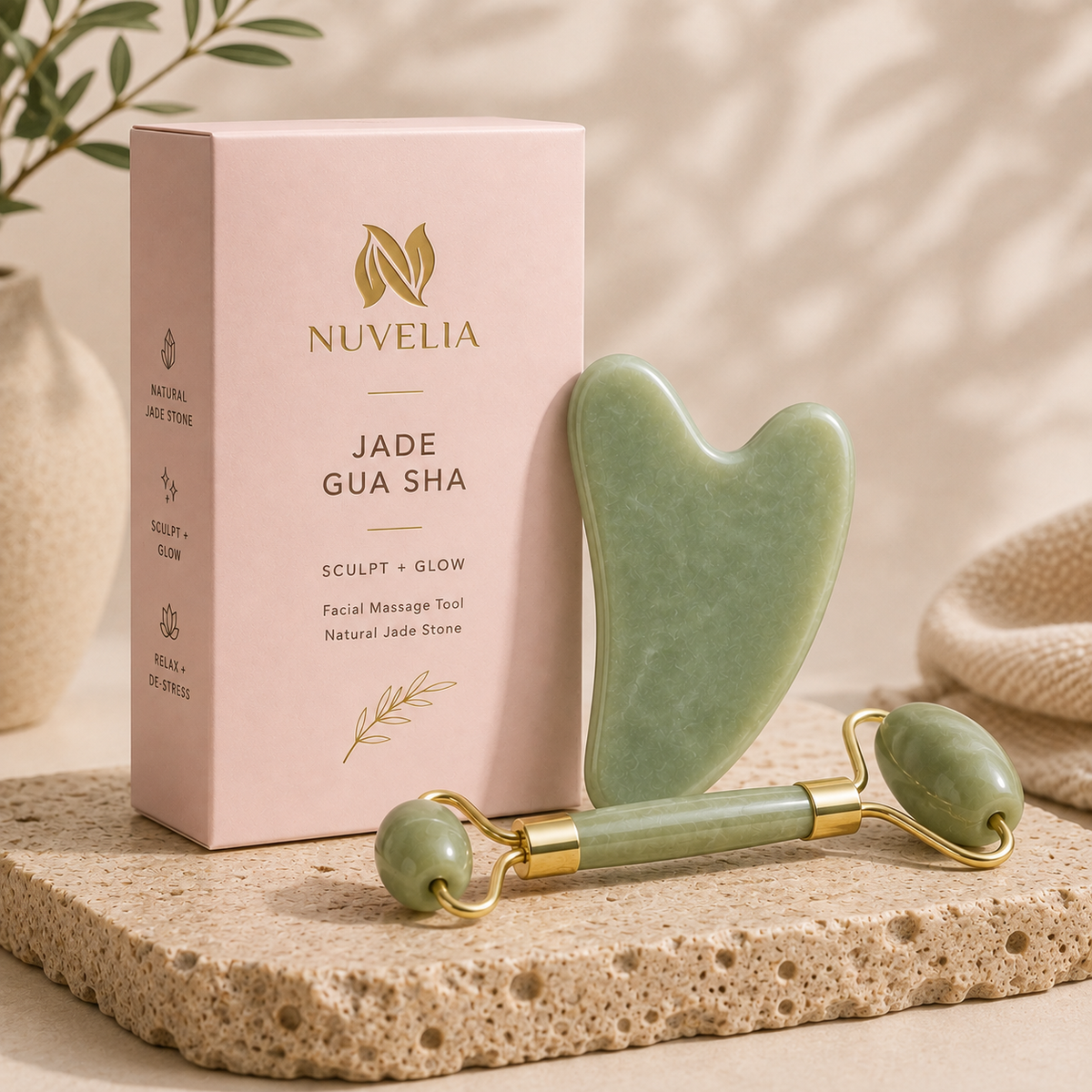 Nuvelia Gua Sha Facial Massage Tool — product image