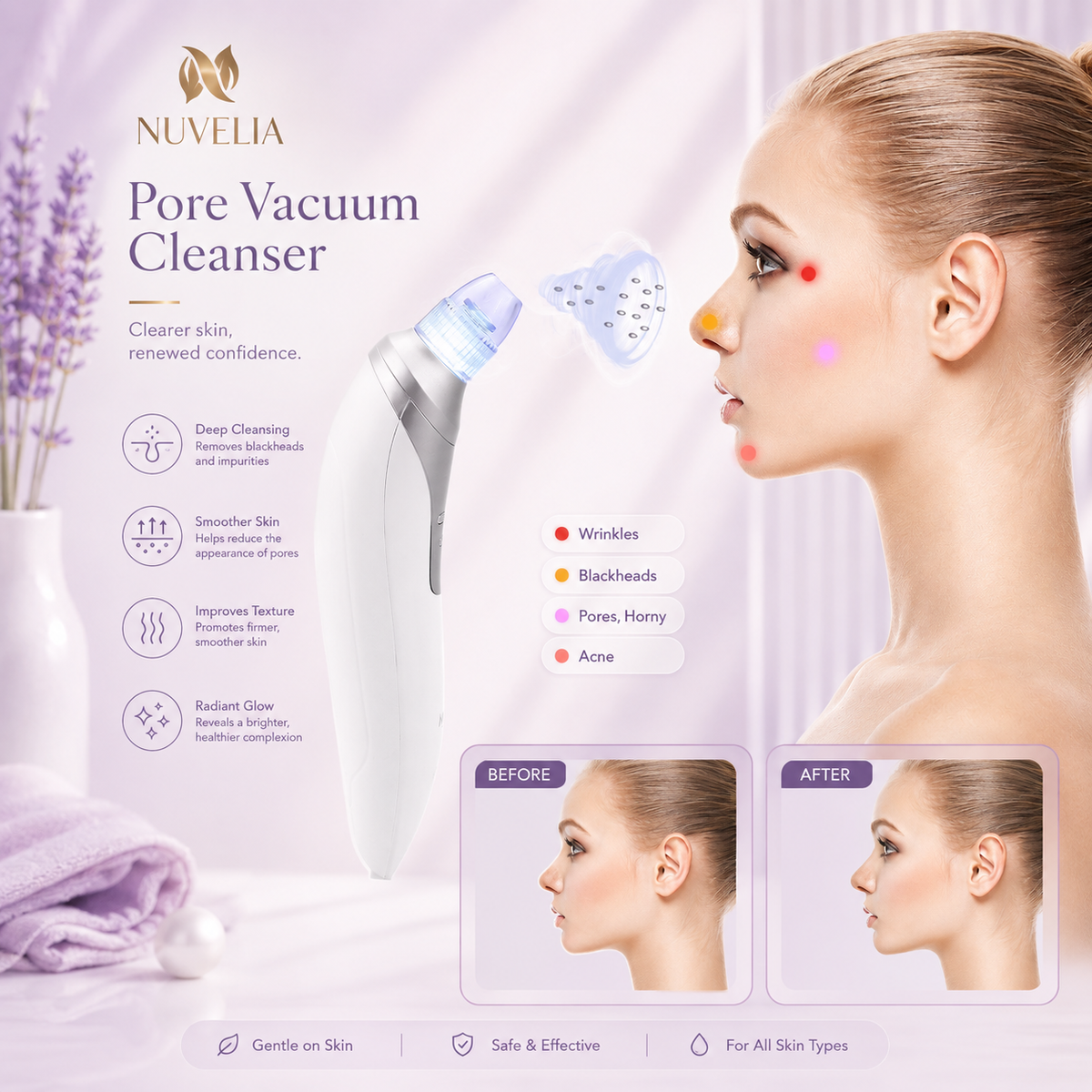 Nuvelia Electric Blackhead Remover Vacuum — product detail view 5