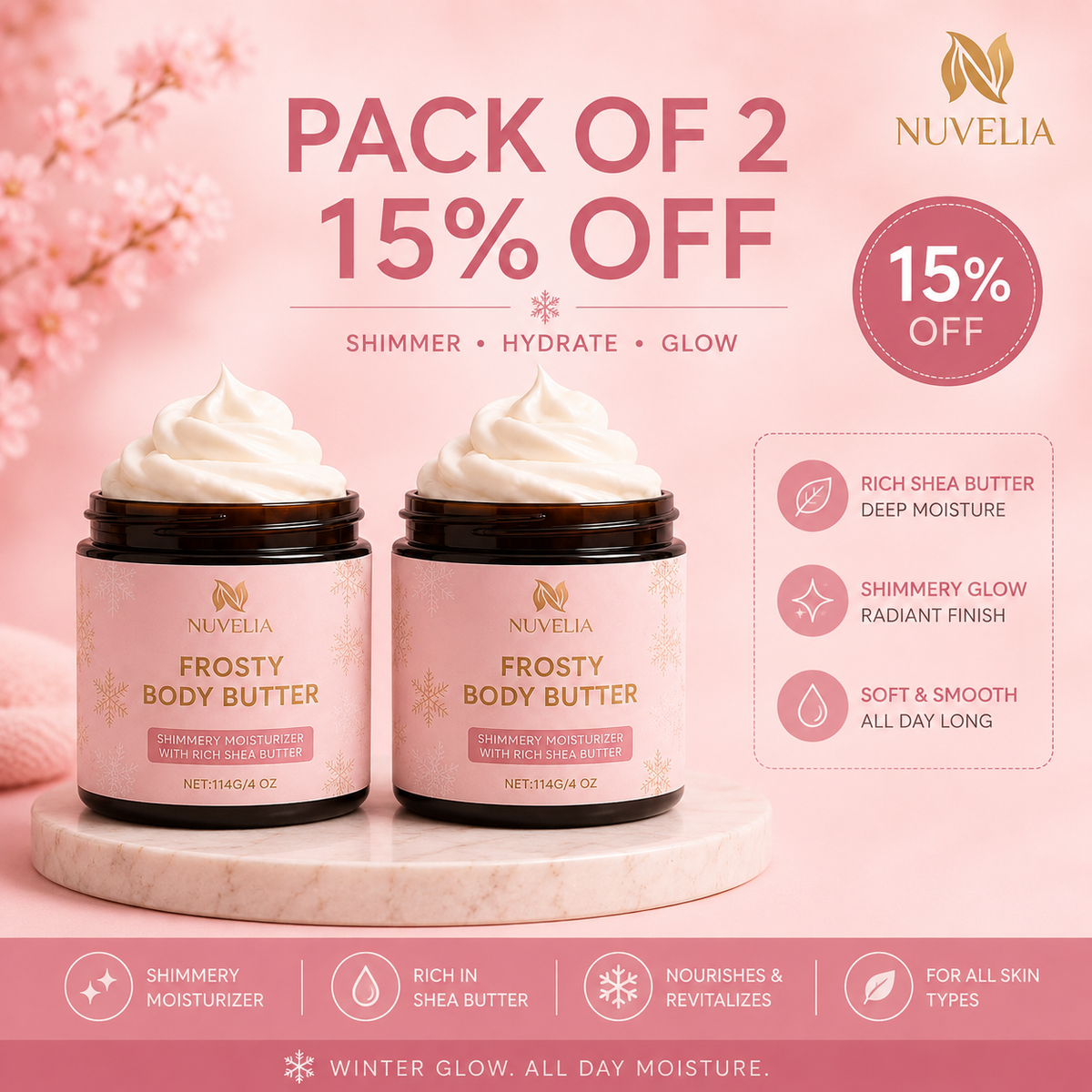 Nuvelia Whipped Shea Body Butter — product detail view 8