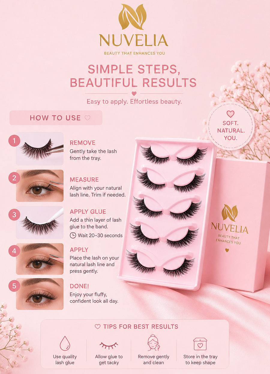 Nuvelia Wispy Lash Cluster Set – in use