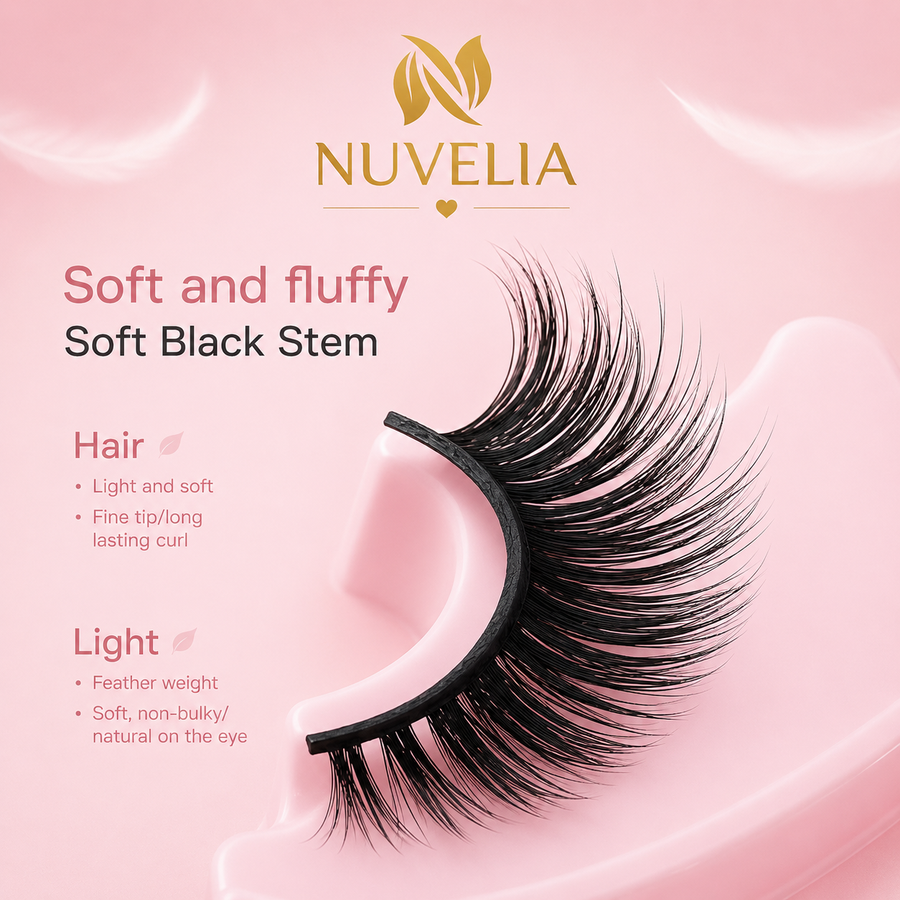 Nuvelia Wispy Lash Cluster Set – detail view
