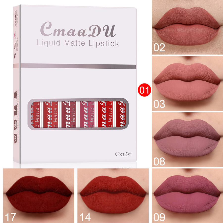 Nuvelia Velvet Matte Lipstick Set – in use