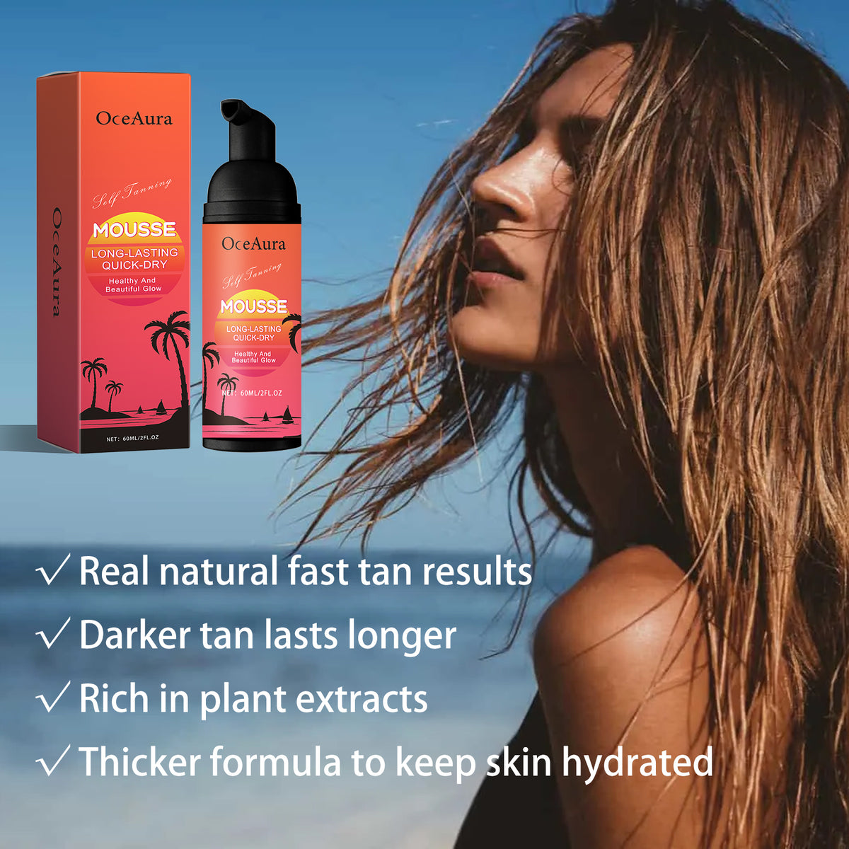 Nuvelia OceAura Self-Tanning Mousse — product detail view 5